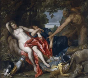 Diana und ihre Nymphe von einem Satyr überrascht