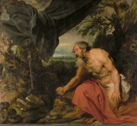 Der heilige Hieronymus (gemalt, als Van Dyck in Rubens