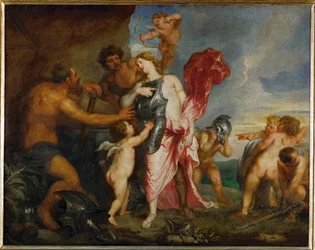 Thetis erhält Waffen und Rüstung für Achilles von Hephaistos