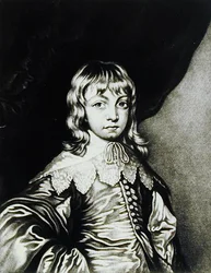Porträt von George, Herzog von Buckingham (1592-1628) graviert von Robert Dunkarton (1744-c.1817) aus Illustrious Characters in British History (Mezzotint)