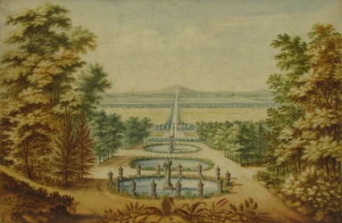 Landschaftsansicht der Gärten