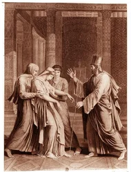 Esther vor Assuerus, Illustration aus 