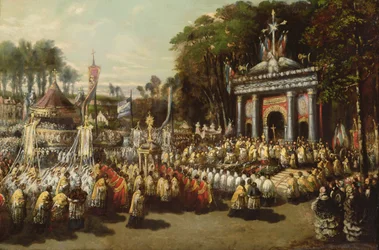 Prozession des Heiligen Sakraments, 1855