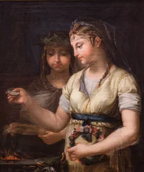 Zwei Vestalinnen bereiten ein Opfer vor, 1770