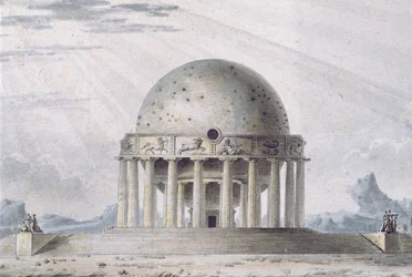 Entwurf für ein Haus für einen Kosmopoliten, 1783 (Detail)