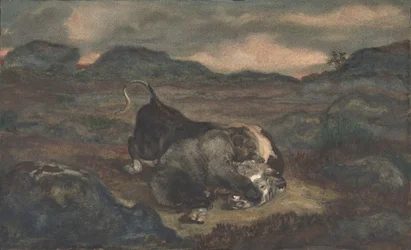 Bär tötet Stier, 1810-75