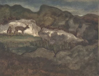 Izards in den Gletschern Pyrenäen-Gämse, 1810-75