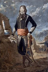 Porträt von General Marceau (1769-1796) (François Séverin Marceau Desgraviers), basierend auf einem Gemälde von Antoine Louis François Sergent (1751-1847), bekannt als Sergent Marceau. Gravur des 18. Jahrhunderts. Paris, Musée de l
