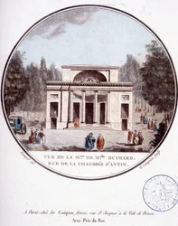 Ansicht des Hauses von Mademoiselle Guimard, rue de la chaussée d