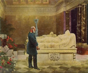 König Wilhelm I. am Grab seiner Eltern