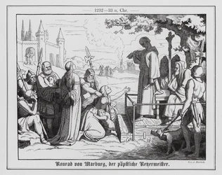 Konrad von Marburg unterdrückt Ketzerei