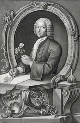 Porträt von Georg Dionysius Ehret (1710-70), graviert von Johann Jakob Haid (1704-67)