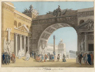 Bühnenbild für die Oper Palmira, Königin von Persien von Antonio Salieri