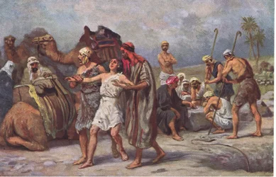 Joseph wird von seinen Brüdern verkauft, aus Hulberts 