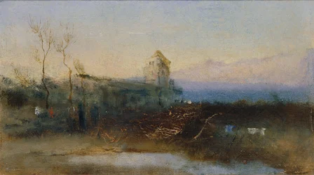 Landschaft mit Burg