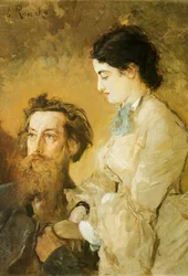 Porträt des Bildhauers Reinhold Begas mit seiner Frau