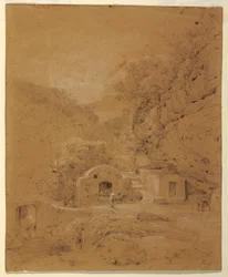 Landschaftsansicht zwischen Neapel und Salerno, 1820–30