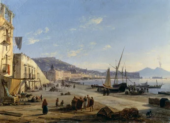 Blick auf Neapel mit Vesuv im Hintergrund