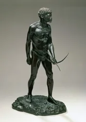 Buschmann beim Jagen