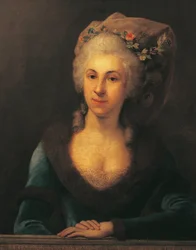 Österreich, Wien, Porträt von Marianne von Martines, Sängerin und Komponistin, Schülerin von Franz Joseph Haydn