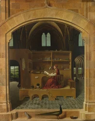 Der heilige Hieronymus im Gehäuse. Um 1475