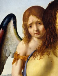 Der tote Christus, von einem Engel gestützt (Detail)