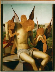 Pietà mit drei Engeln, um 1475