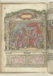Szene mit allegorischer Darstellung am Grote Markt, 1578