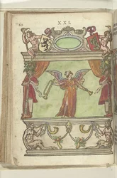 Szene mit der Personifikation des Ruhms (Fama), 1578