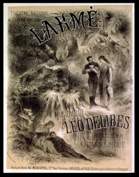Plakat für die Oper „Lakmé“ von Léo Delibes (1861-91)