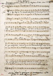 Autographierte Partitur des Oratoriums von Antonio Salieri (1750-1825)