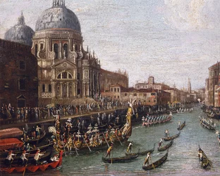Regatta auf dem Canal Grande in Venedig (Detail)