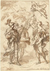 Venus als Jägerin erscheint Aeneas und Achates