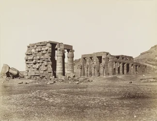 Gesamtansicht des Ramesseum, Theben