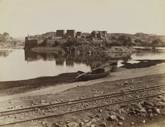 Philae, Blick auf das Ostufer des Nils, Nordwesten