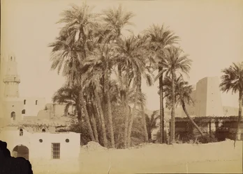 Dorf und Pylon von Edfu