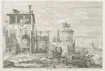 Ansichten: Das Reiterdenkmal, 1735-1746