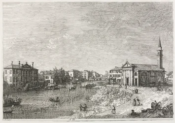 Ansichten: Blick auf Dolo, eine Stadt an der Brenta, westlich von Venedig