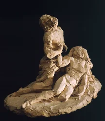 Beweinung Christi von Antonio Canova, Modell in Ton (Detail)