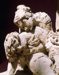 Beweinung Christi von Antonio Canova, Modell in Ton (Detail)