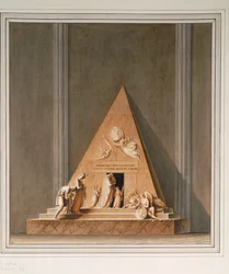 Entwurf für das Grab der Erzherzogin Marie Christine, Tochter von Kaiserin Maria Theresia und Ehefrau von Herzog Albert von Sachsen-Teschen
