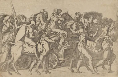 Eine römische Armee auf dem Marsch - Truppenkonvoi