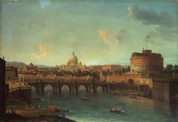 Der Tiber, Rom, Blick auf das Castel Sant