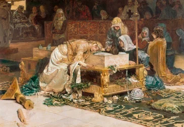 Die Liebenden von Teruel, Gemälde von Antoni Munoz i Degrain (1841-1924). Detail. 1884