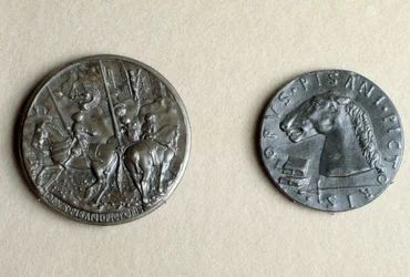 Medaille von Francesco Sforza, Herr von Cremona, zu Pferd (Bronze)