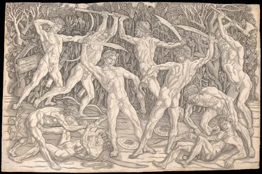 Schlacht der Nackten von Antonio del Pollaiolo, ca. 1470-90