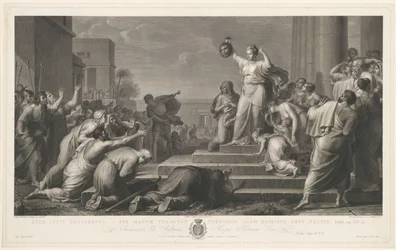 Judith zeigt dem Volk das Haupt des Holofernes