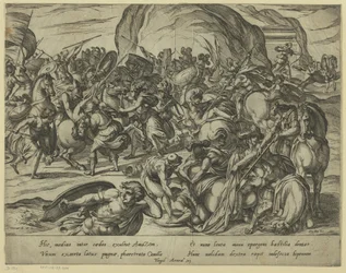 Der Tod von Camillus im Kampf zwischen Griechen und Römern