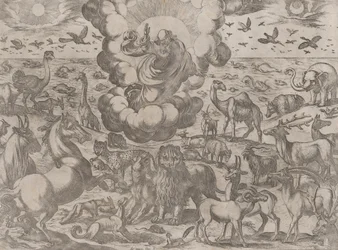 Gott erschafft die Tiere