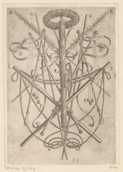 Ornament mit Folterwerkzeugen